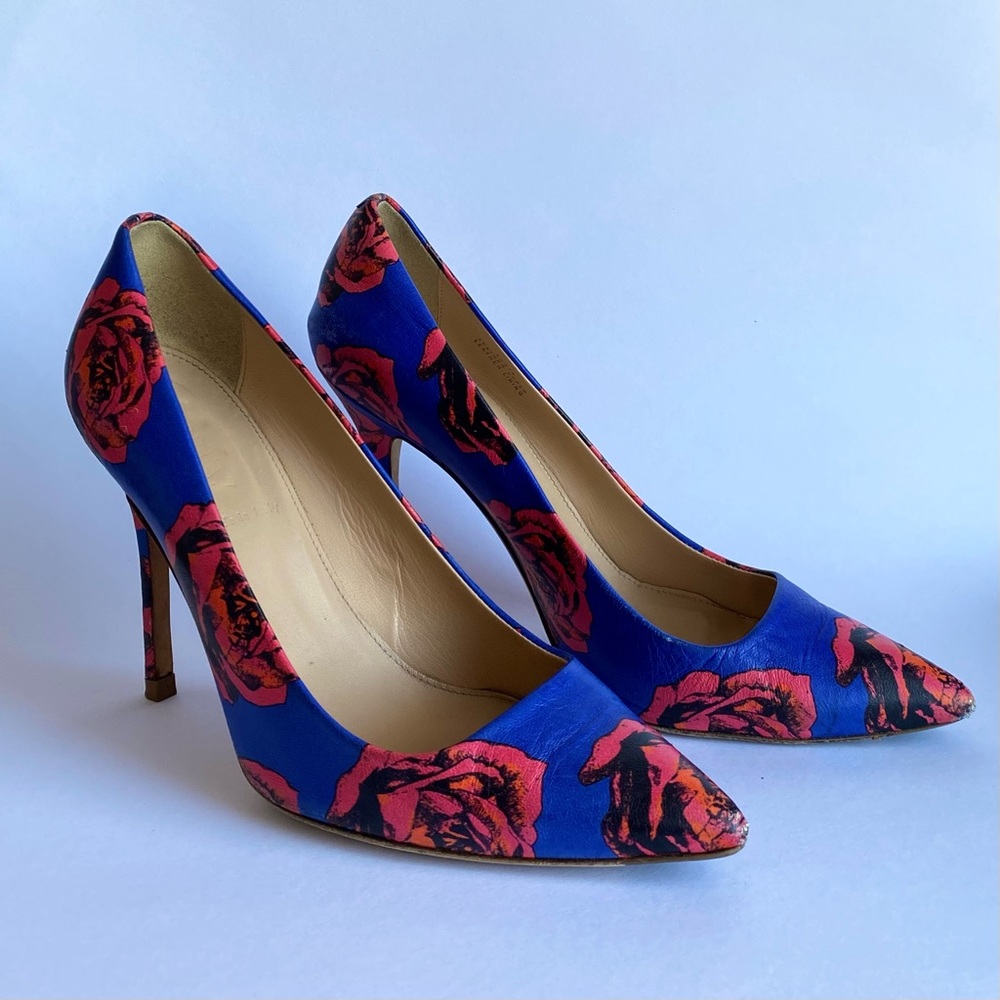 J Crew Rose Print Pumps